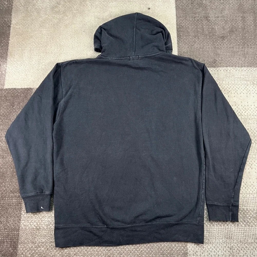 True Religion Mens World Tour Buddha Logo Graphic Hoodie Black Large